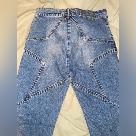 REVICE STELLAR BOYFRIEND CROP WIDE LEG JEANS LIGHT WASH LUXURY TRENDY BRAND - Picture 6 of 9